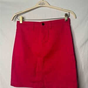 Calvin Klein Jeans Red Denim Skirt